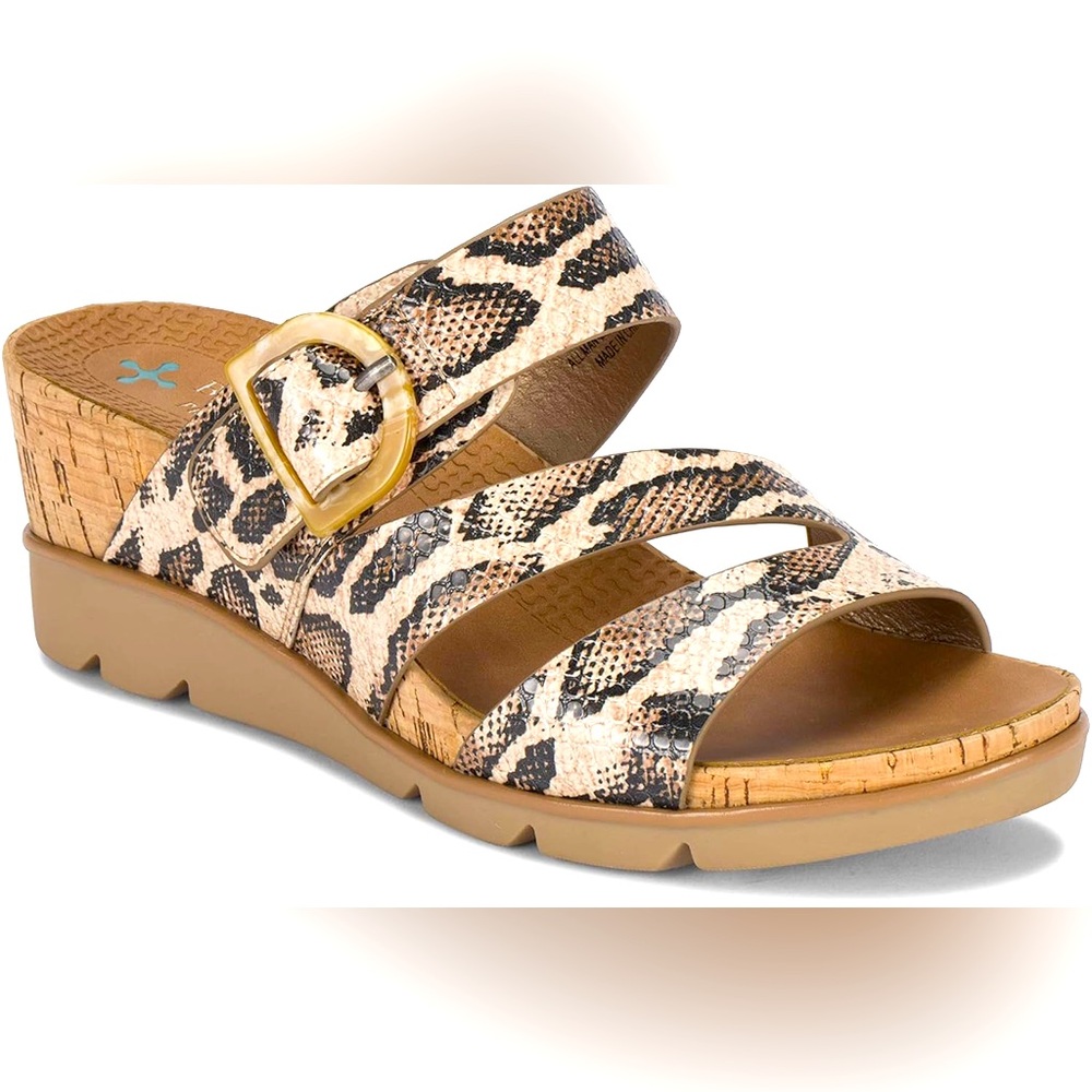 Baretraps Womens Laralee Snake Wedge Sandals Shoes NWT